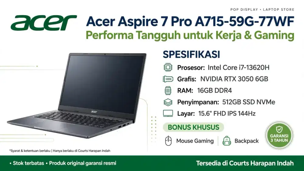 ACER ASPIRE 7 PRO A715-59G-77WV