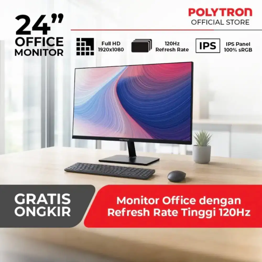 POLYTRON Office Monitor PMD 24IF1930 | 24 | IPS Glass Panel  120Hz
