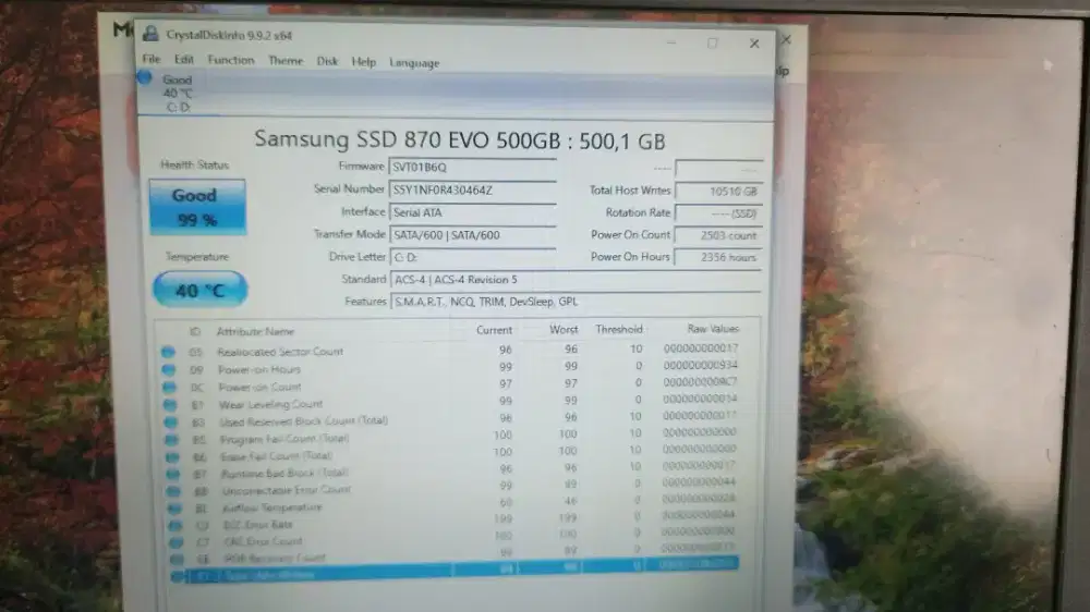 SSD Sata Samsung EVO 870 500GB