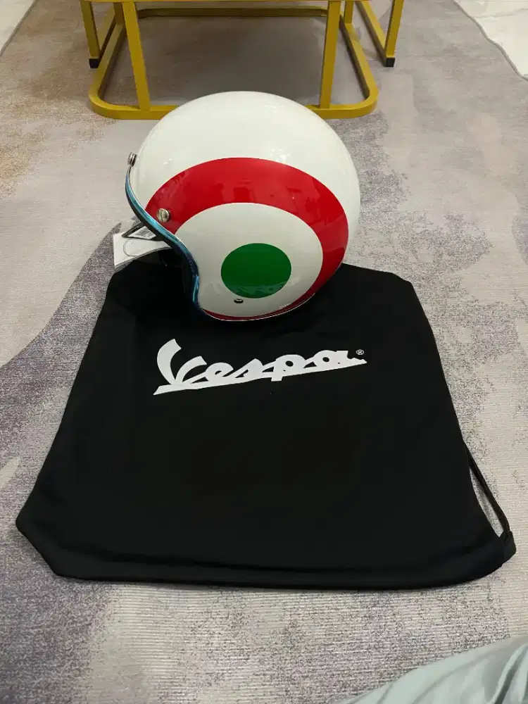 HELM VESPA NATION ITALIAN FLAG CHROME