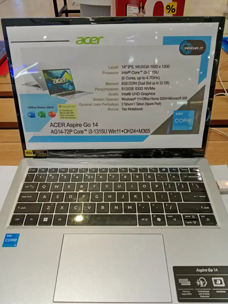 JUAL LAPTOP ACER AG14-72P-38GD