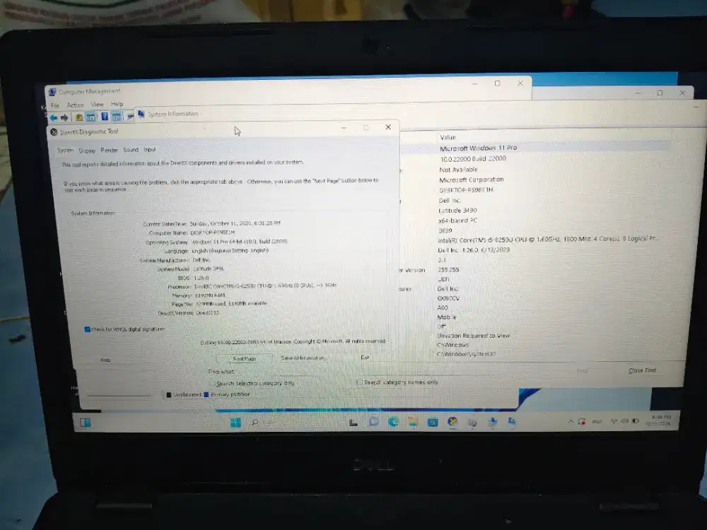 DELL LATITUDE 3490 8/512 SSD 2023