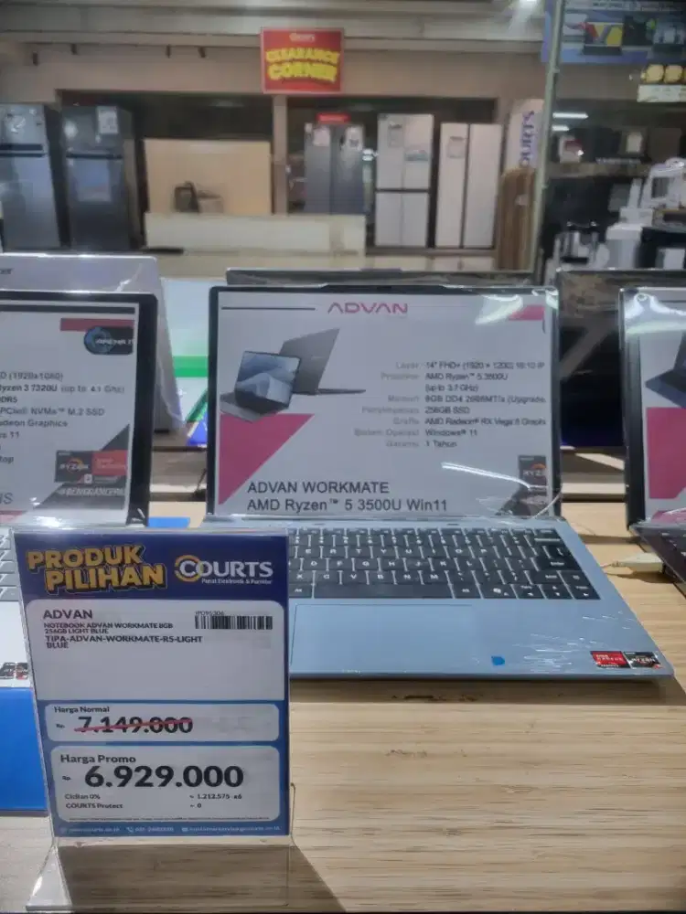 Laptop advan workmate blue