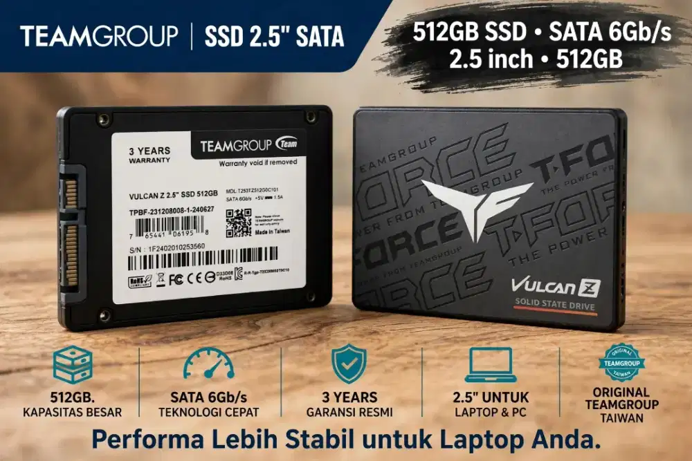 TEAMGROUPT-FORCE VULCAN ZSolid State Drive (SSD) 2.5 SATA 512Gb 100%