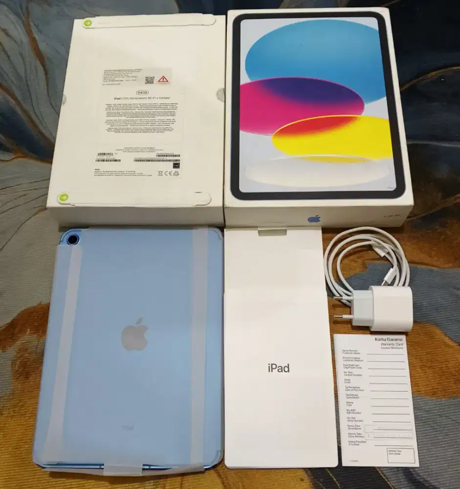 Ipad Gen 10 WiFi CELL 64GB Blue PERFECT LIKENEW Resmi Digimap 10/08/27