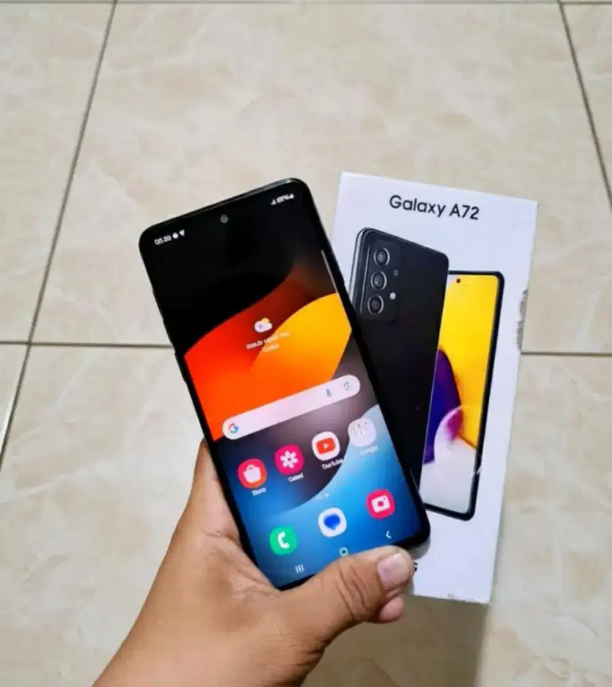Samsung A72 Super Amoled Fullset Black SEIN Resmi Indonesia