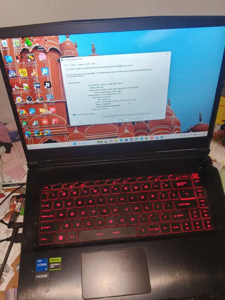 Msi gt63 i5 rtx 3050 16gb 512gb