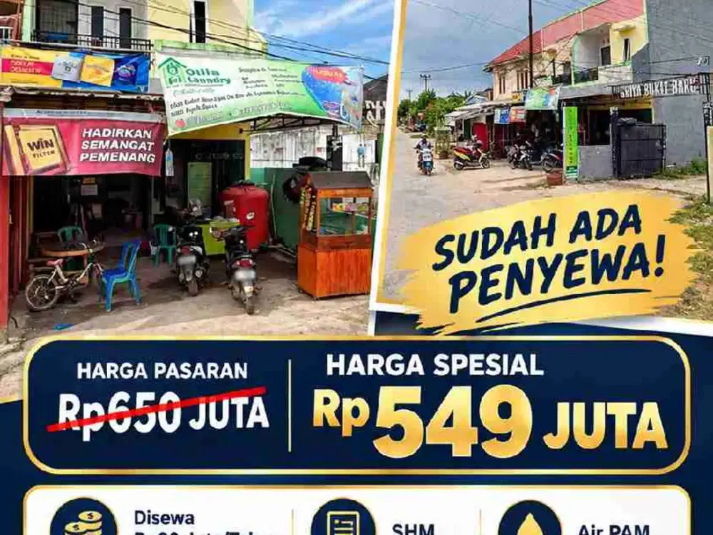 Dijual ruko murah sudah ada yang sewa