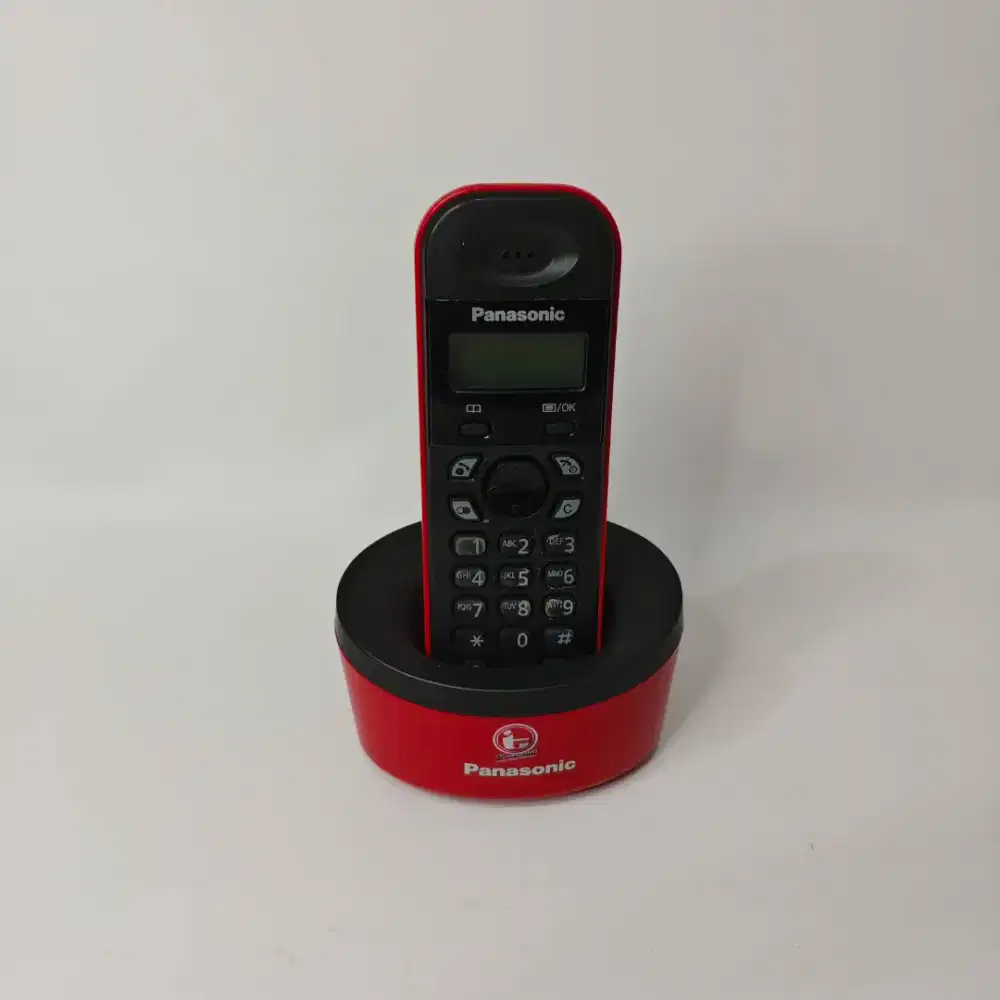 Telepon Wireless Panasonic KX-TG1311 Merah Fullset (+ Baterai Eneloop)