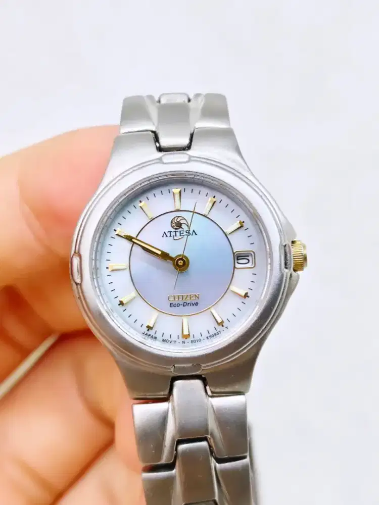 Jam Tangan Vintage Citizen Attesa Eco-Drive Titanium E010-K17985