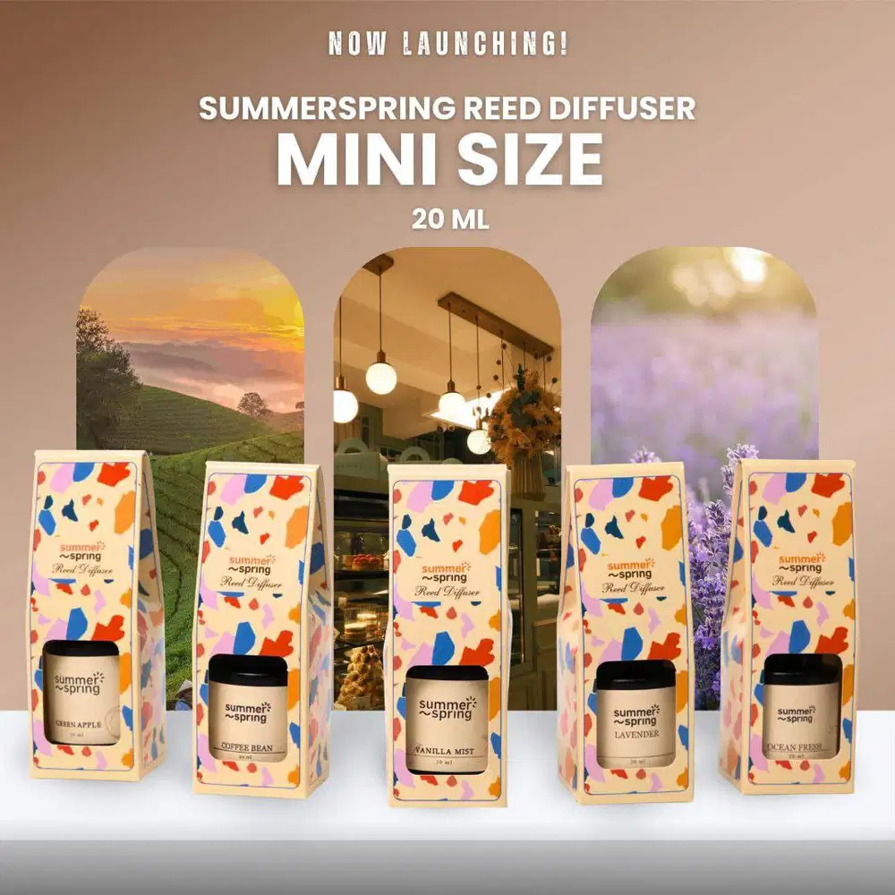 Pengharum Mobil Mini Reed Diffuser Tahan Lama Tidak buat Mabuk