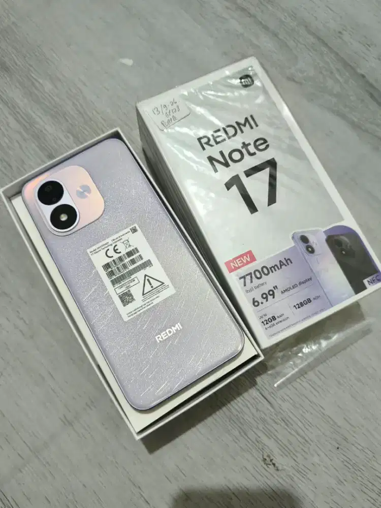 Jual hp Redmi note 17 fullset ram 6+6/128