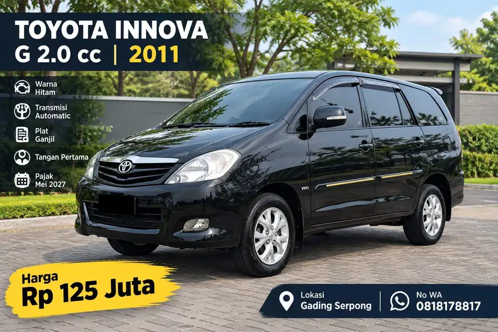 Innova G AT 2.0 Th 2011 Siap pakai Garansi 1 thn