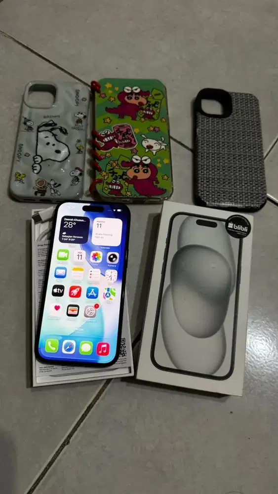 Iphone 15 128gb resmi Indonesia masih garansi sampe April 2027