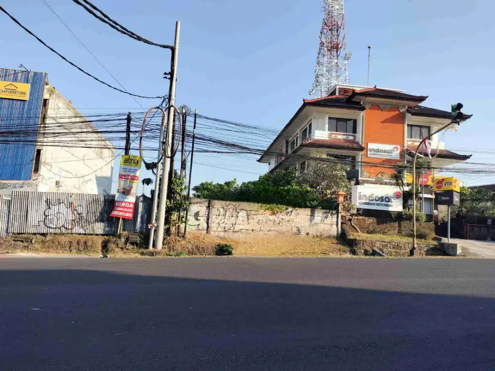 TANAH PREMIUM JALAN UTAMA GATSU BARAT NEMPEL SATELINDO DENPASAR
