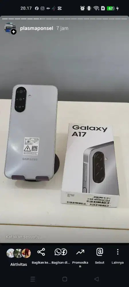 Samsung A17  8/128,,no minus  mulus,,fulset,belum pernah bongkar