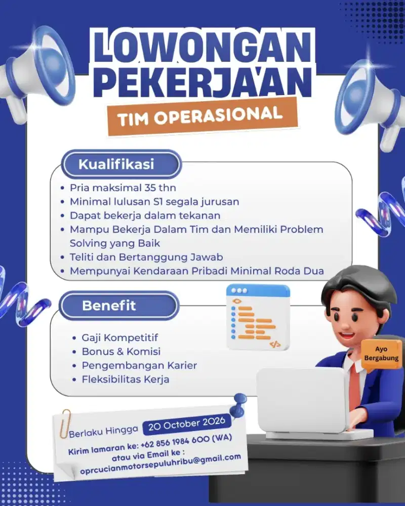 Tim Operasional Outlet Cucian Motor