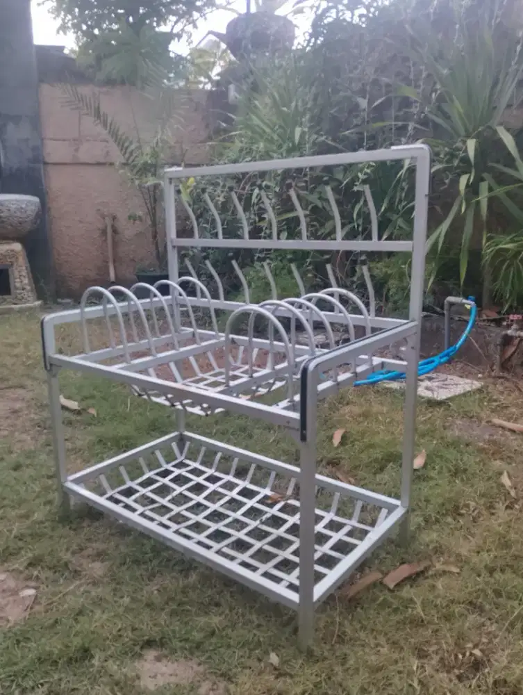 Rak Piring Aluminium 2 Tingkat