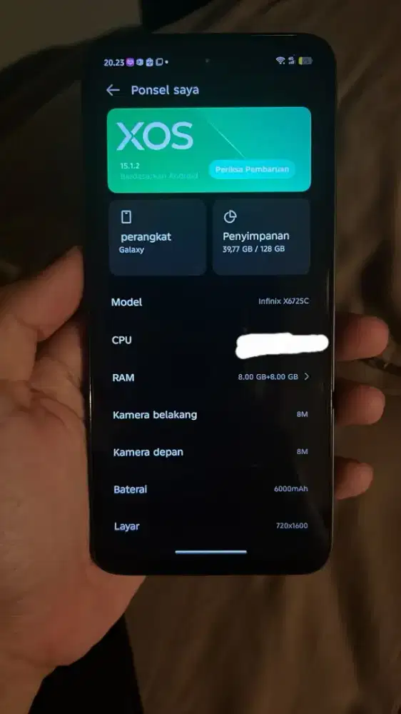Dijual HP Infinix Smart 10 Plus Fullset