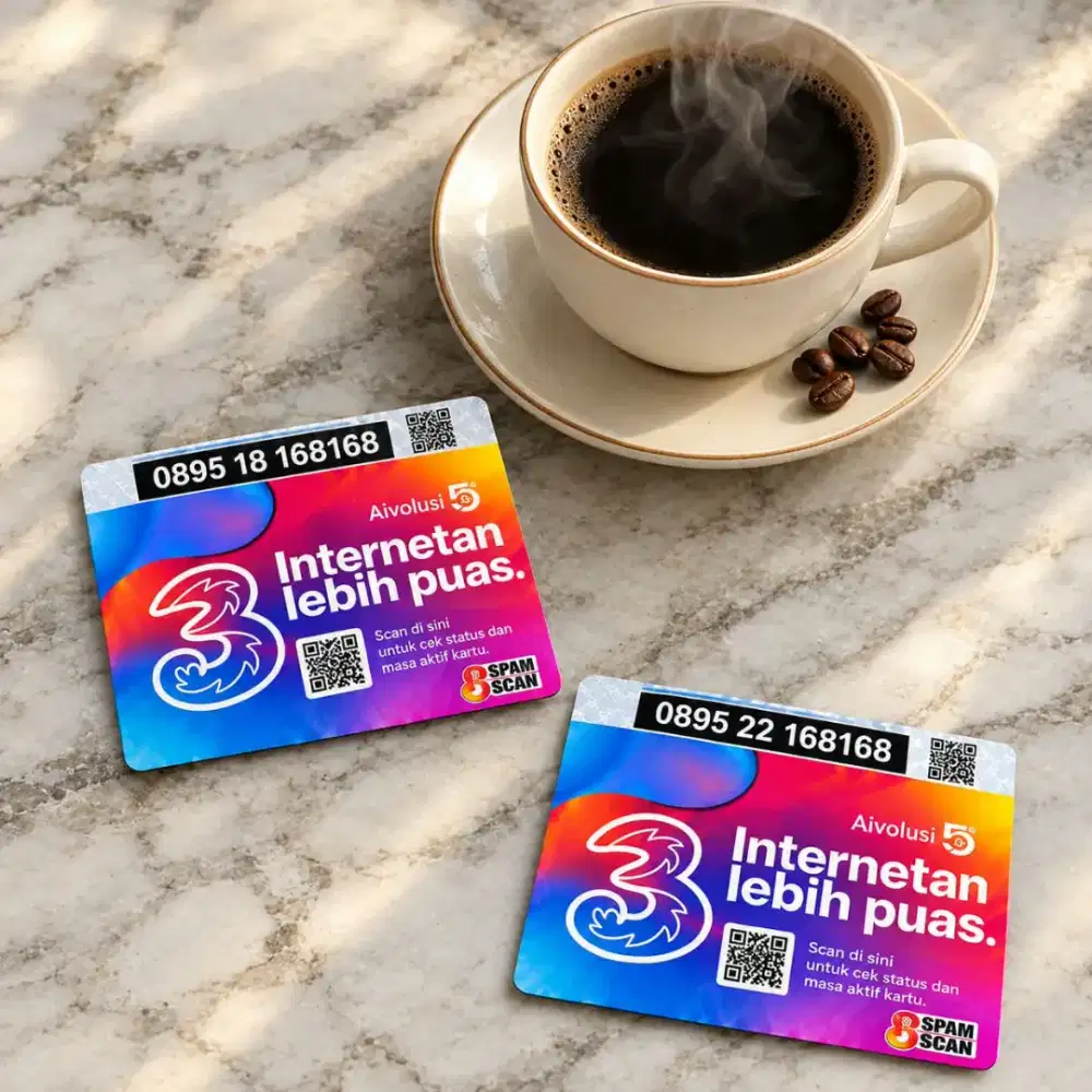 (bisa COD) PROMO Nomor CANTIK TRI INDOSAT HOKI 168 168 DOBEL ILUFA