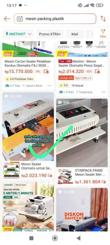 Mesin Press / Sealer Plastik Otomatis