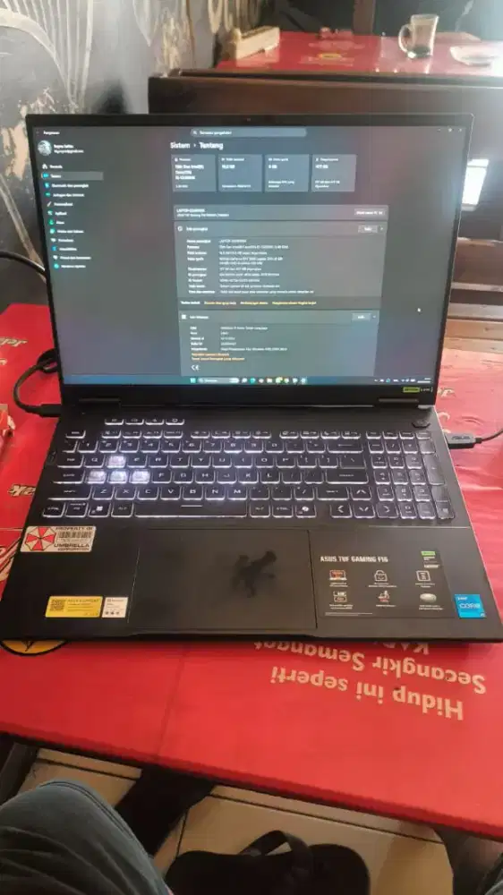 ​[RE-UPLOAD] ASUS TUF Gaming F16 (FX608JH) - Mulus & Lengkap Bonus