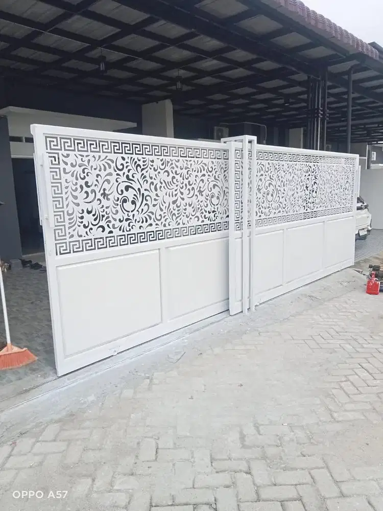 Pagar pintu gerbang plat cating laser