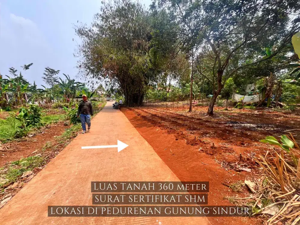 TANAH MURAH STRATEGIS SURAT SERTIFIKAT SHM DI PEDURENAN GUNUNG SINDUR