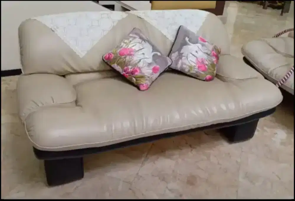 Sofa kulit asli 2 seat atau 3 dudukan