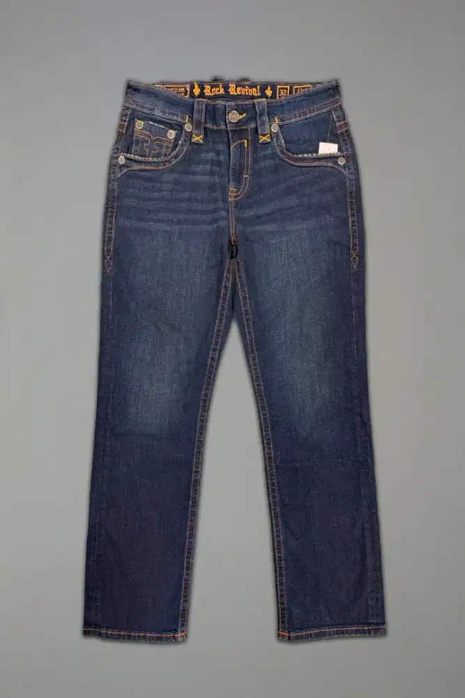 Rock Revival Clark Relaxed Straight Dark Orange Original