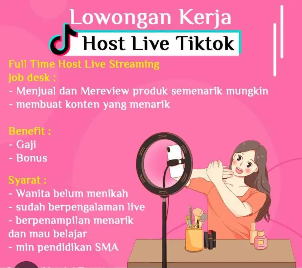 Loker Host Live Wanita