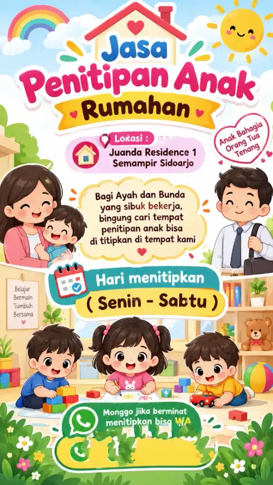 Jasa penitipan anak rumahan