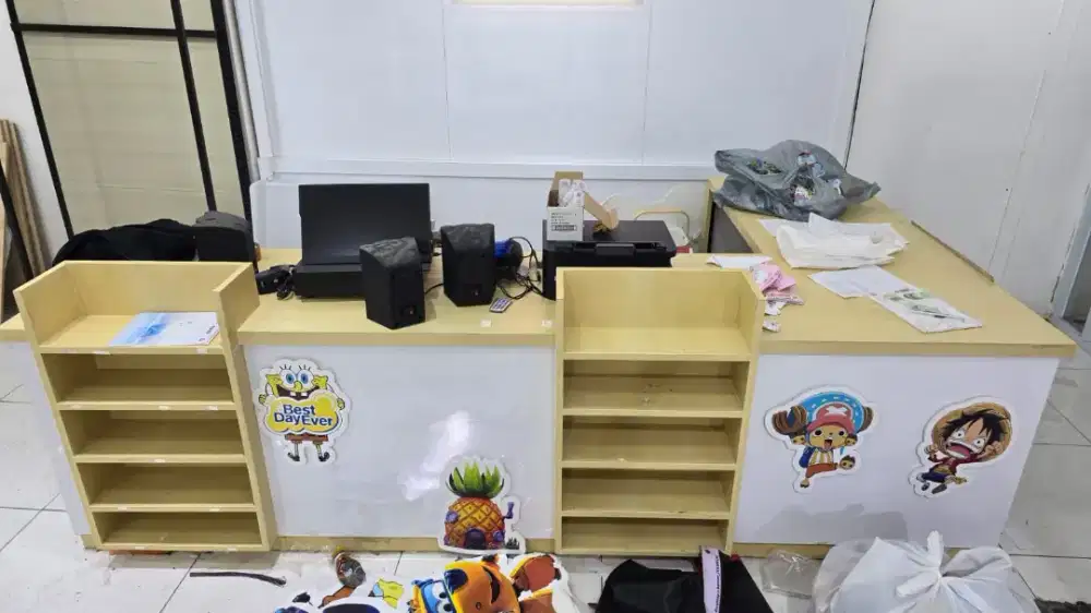 Jual perabot  meja kasir Rak rak meja kantor