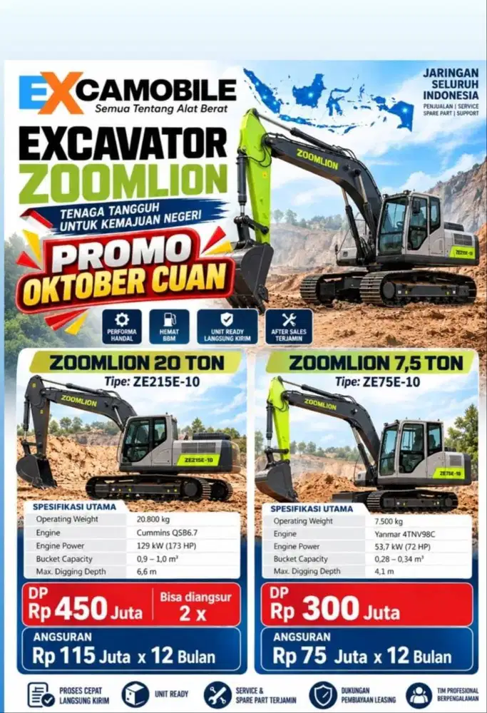 Jual Excavator Zoomlion