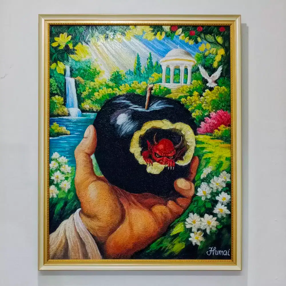 LUKISAN KANVAS UKURAN 90 X 70. KOLEKSI PRIBADI
