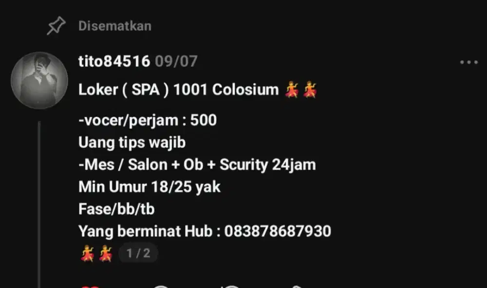 Loker spa 1001 colosium hotel