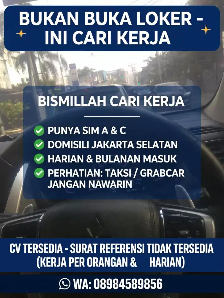 Bismillah cari kerja