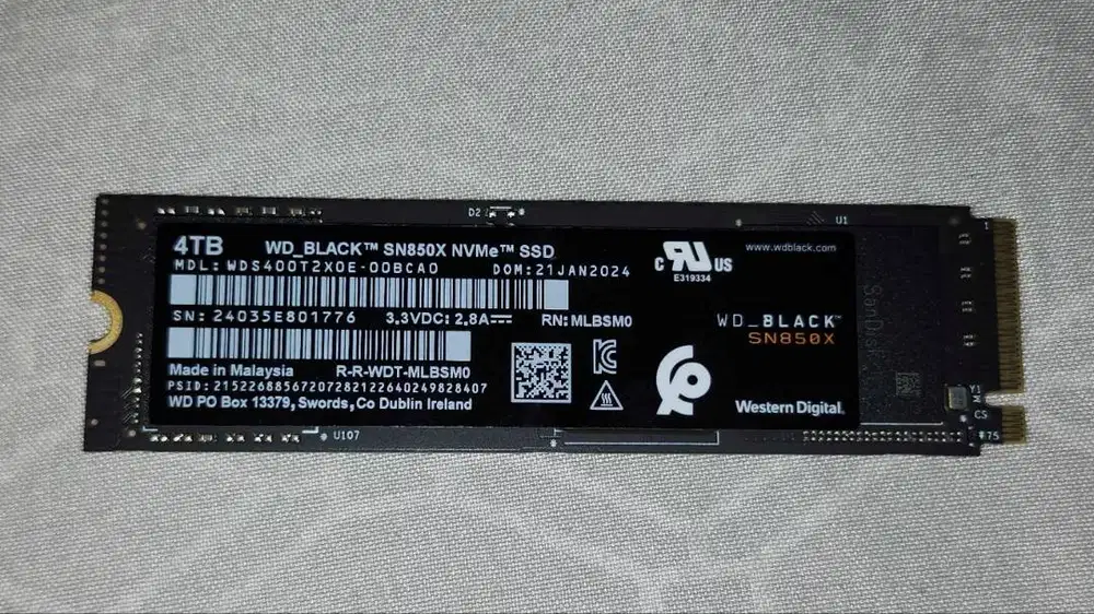 SSD WD Black SN850X 4TB - Bekas - Jual Cepat