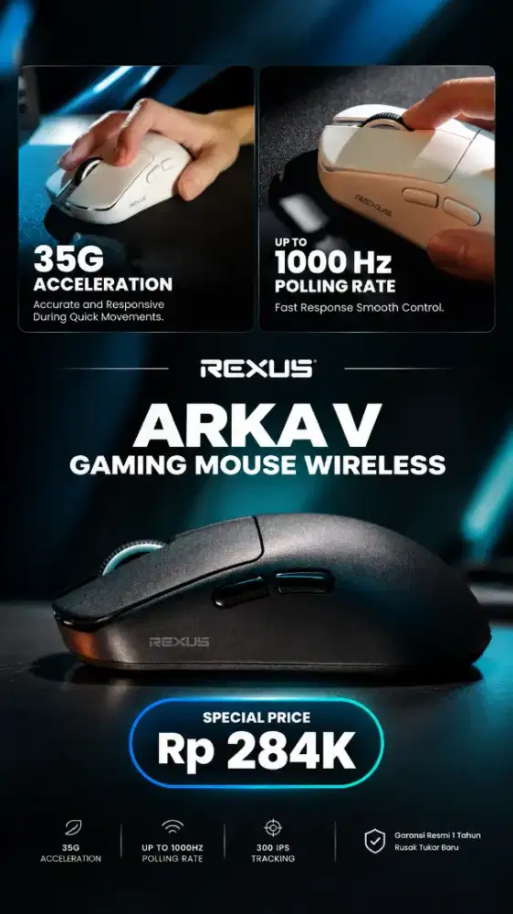 Mouse wireless bluetooth rexus Arka V