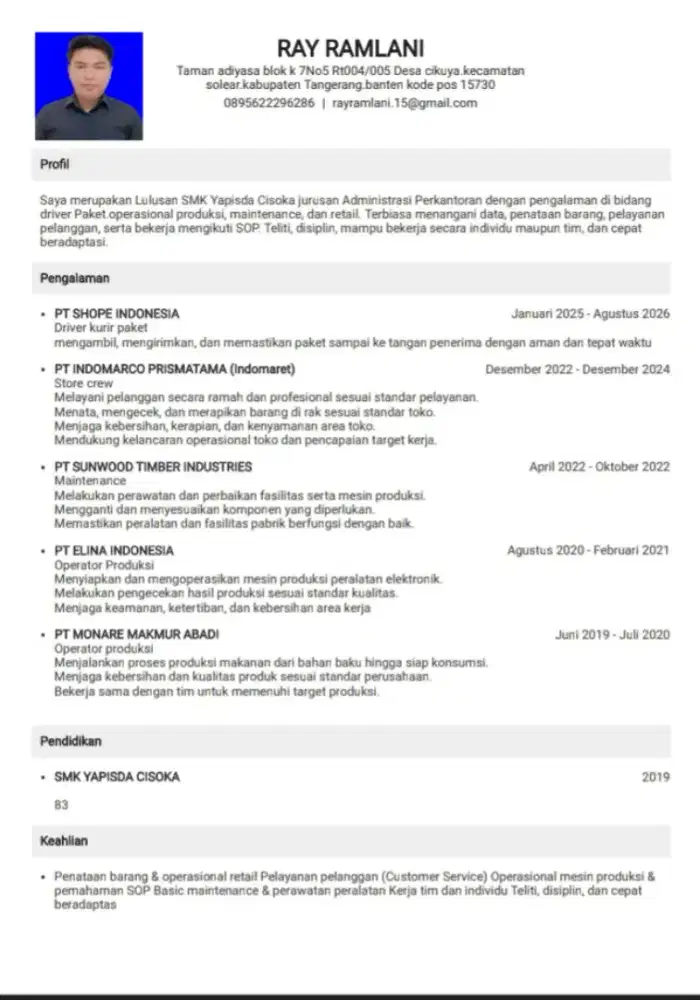 Mencari pekerjaan