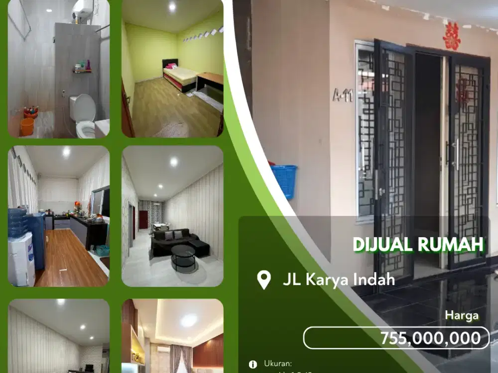 Dijual Rumah Furnish Jalan Karya Indah Pekanbaru Kota!