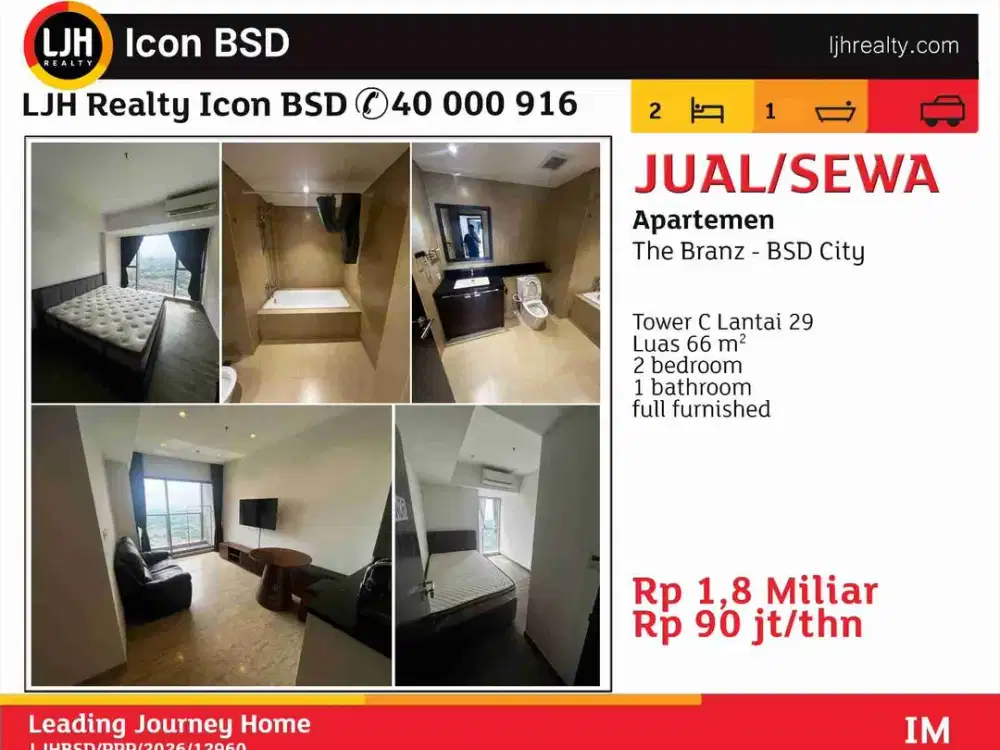 Di Jual/Sewa Apartemen The Branz BSD