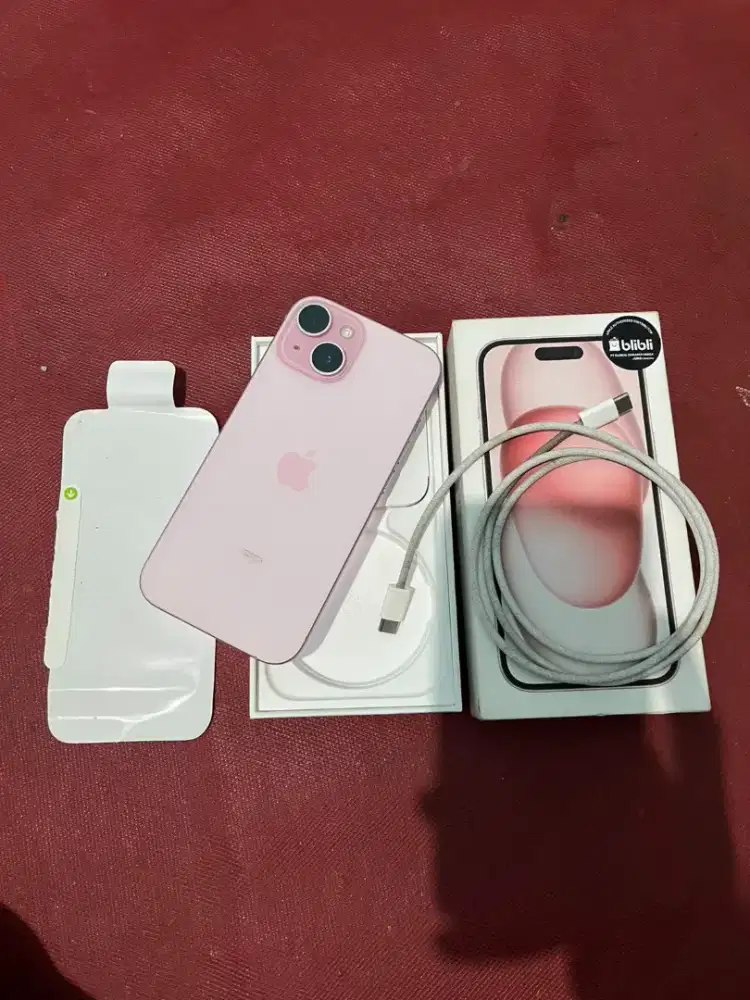 Iphone 15 128gb Warna Pink Resmi BLI SA/A BH 87 Garansi Oktober 2026
