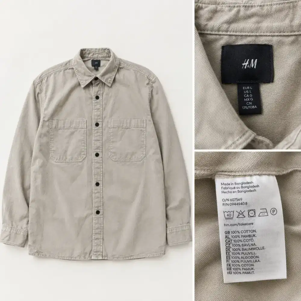 H&M Regular Fit Twill Overshirt