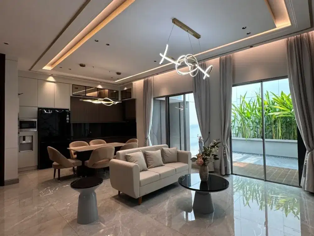 Jual rumah Golf Island, PIK 8x20 furnish interior brand new bagus