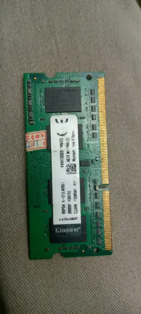 RAM Laptop Kingston SODIMM DDR3 2GB