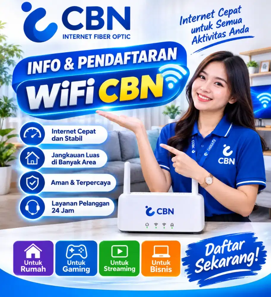 Info dan pendaftaran Wifi CBN fiber