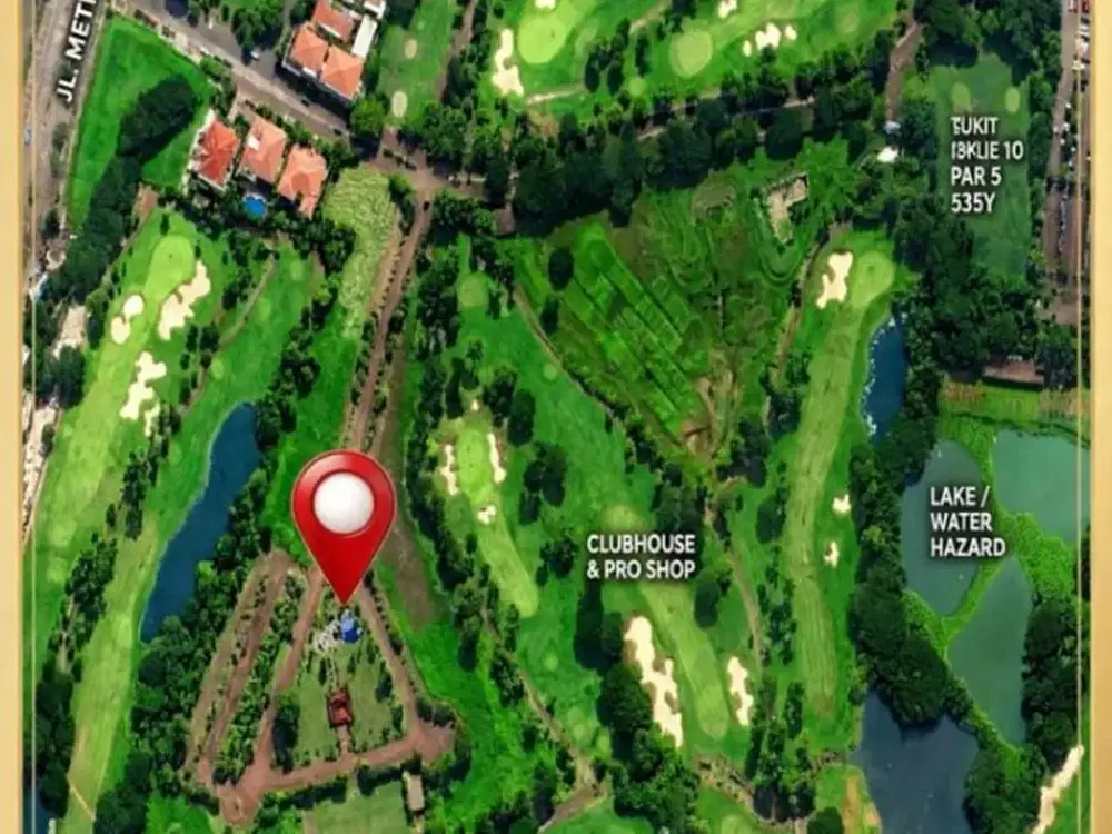 Dijual Kavling Pondok Indah View Golf , private pool uk 2850m2 Brg Langka Jaksel