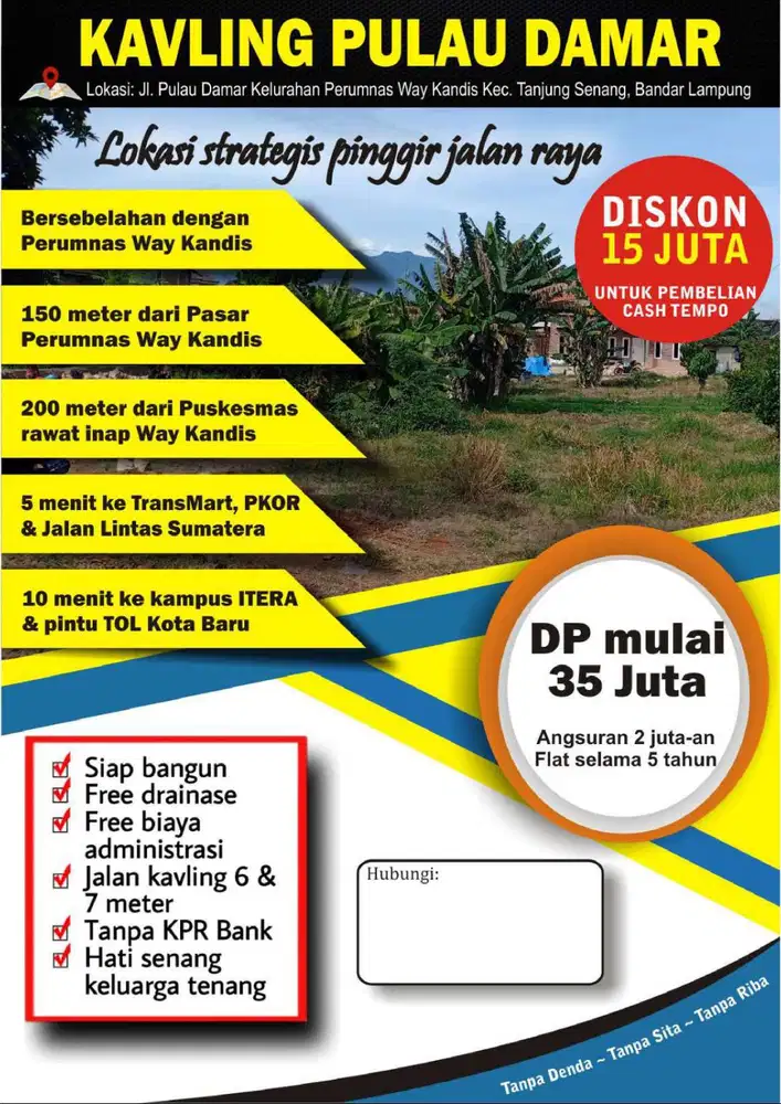 TANAH KAVLING STRATEGIS TANJUNG SENANG