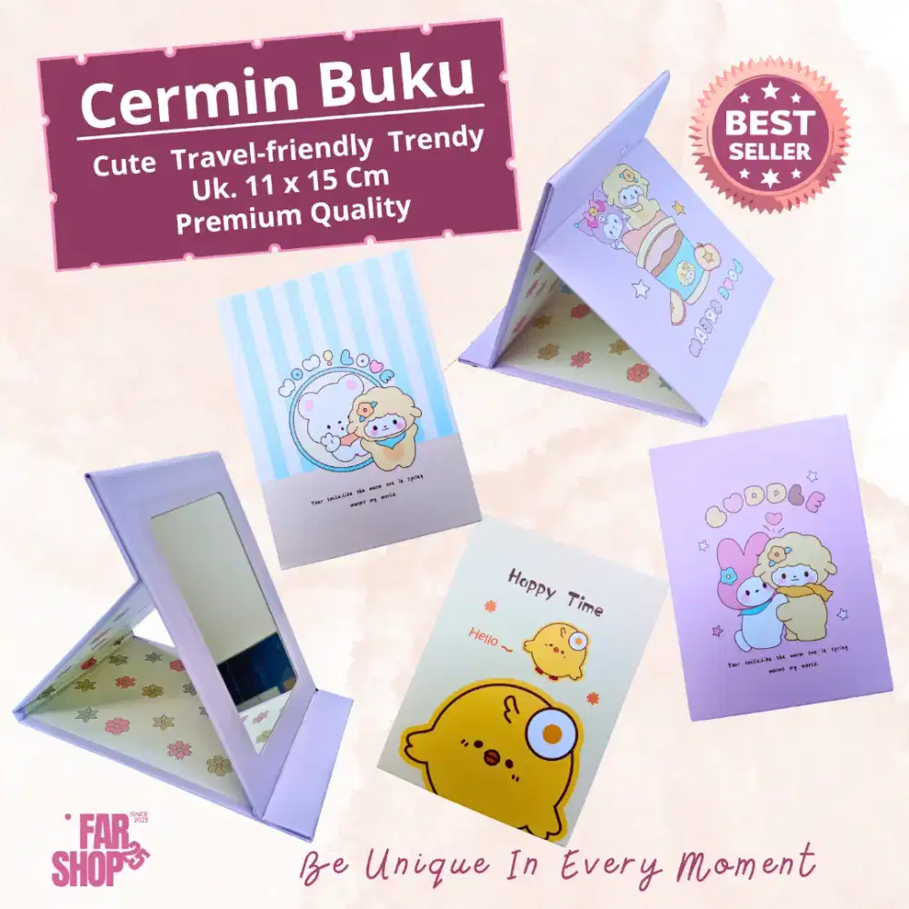 Cermin Buku 11 x 15 Cm Cute Travel-Friendly Trendy Premium Quality